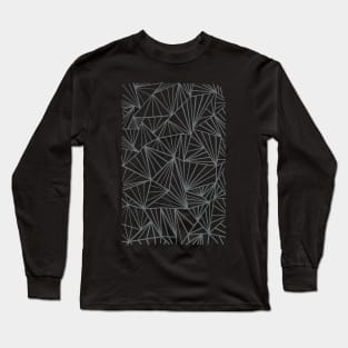 Ab Fan Grey and Black Long Sleeve T-Shirt